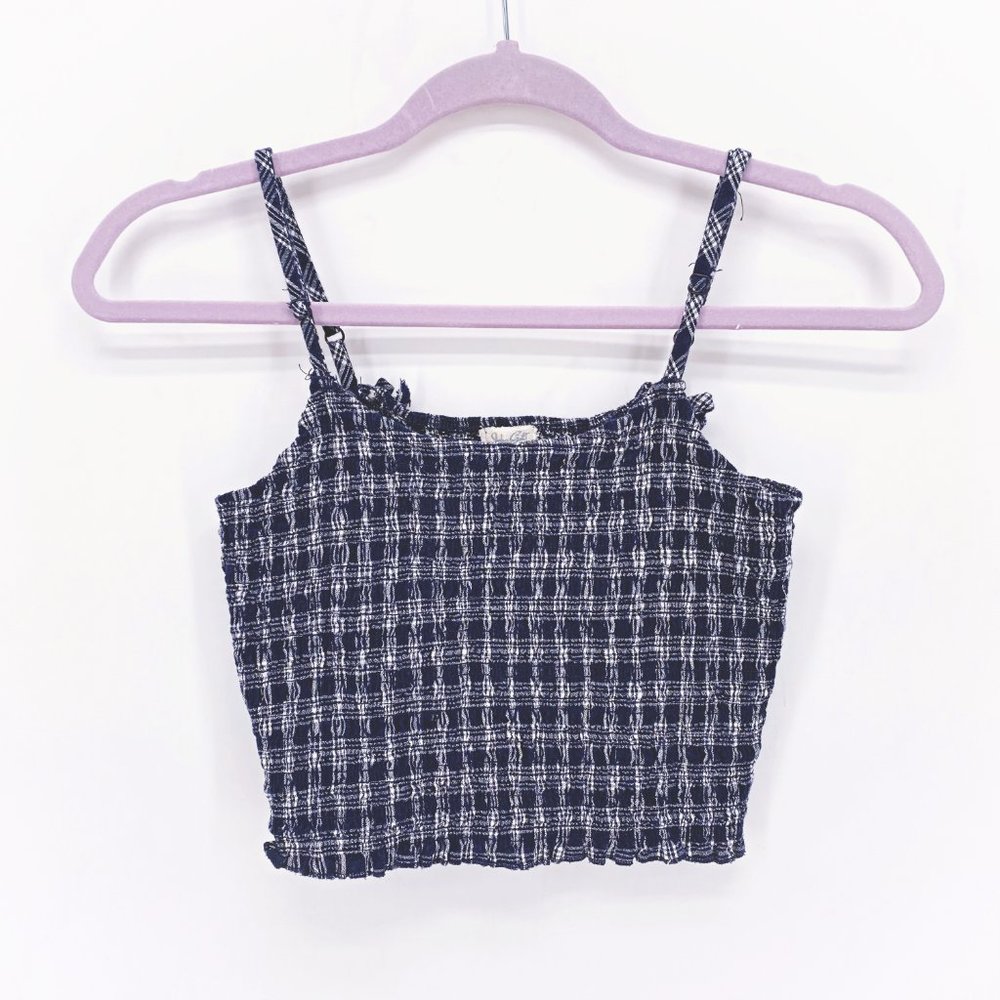 Brandy Melville Black and White Plaid Tank Top